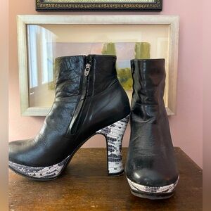 Fleuvog platform leather ankle boots